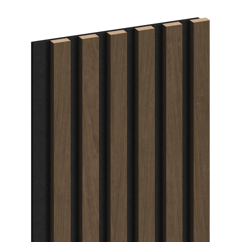 Mexen Lam-F Probe der akustischen Wandlamellen 275 x 30 cm, Filz 8 mm, technisches Furnier, Espresso Walnuss - S105-019-S