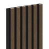 Mexen Lam-F sample of acoustic wall slats, 8 mm felt, technical veneer, Espresso Walnut - S105-019-S