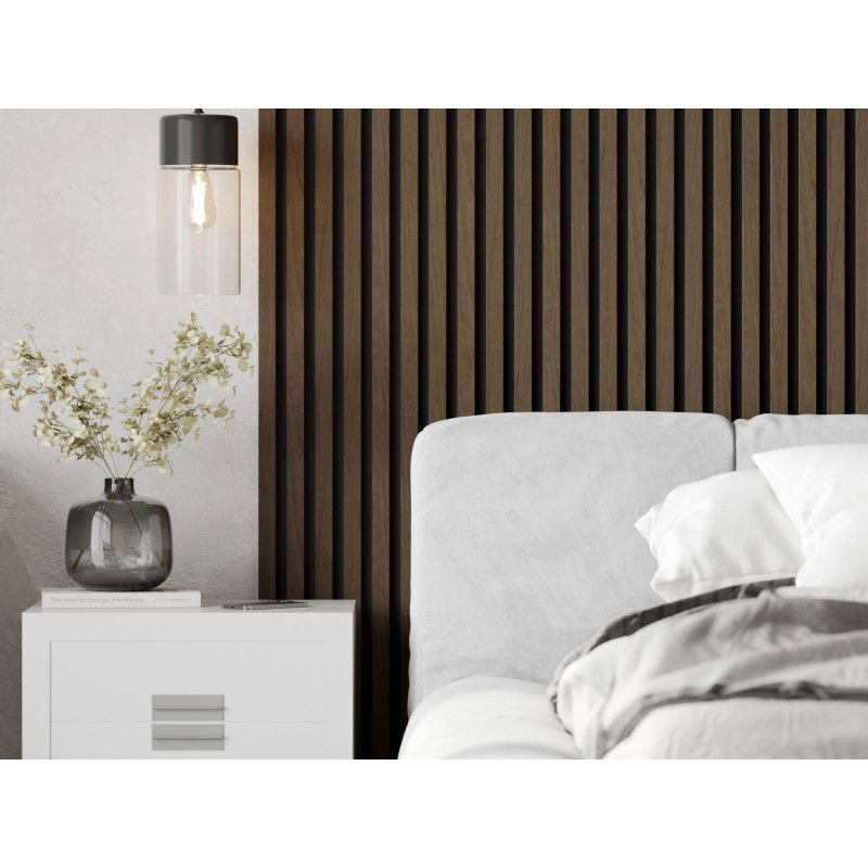 Mexen Lam-F Probe der akustischen Wandlamellen 275 x 30 cm, Filz 8 mm, technisches Furnier, Espresso Walnuss - S105-019-S