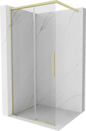 Mexen Rox Duschwand Walk-in 105 x 200 cm, transparent 8 mm, gebürstetes Gold - 8C2-105-003-55-00