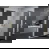 Mexen Pretoria douchecabine openslaande deur 70 x 110 cm, grafiet, chroom + Flat douchebak, zwart - 852-070-110-01-40-4070