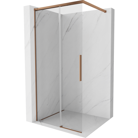 Mexen Rox ścianka prysznicowa Walk-in 80 x 200 cm, transparent 8 mm, różowe złoto - 8C2-080-003-60-00