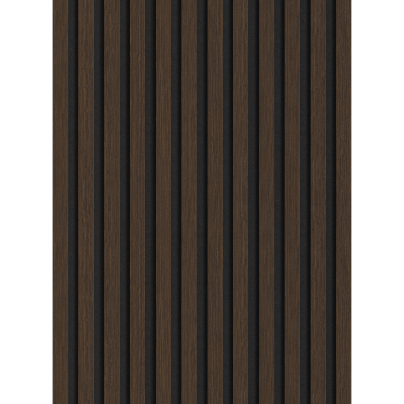 Mexen Lam-F Muster von akustischen Wandlamellen 275 x 30 cm, Filz 8 mm, technisches Furnier, Palisander Nussbaum - S105-021-S