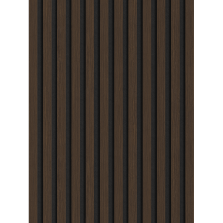 Mexen Lam-F Muster von akustischen Wandlamellen 275 x 30 cm, Filz 8 mm, technisches Furnier, Palisander Nussbaum - S105-021-S