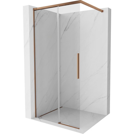 Mexen Rox ścianka prysznicowa Walk-in 95 x 200 cm, transparent 8 mm, różowe złoto - 8C2-095-003-60-00