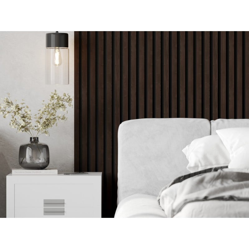 Mexen Lam-F Muster der akustischen Wandleisten 275 x 30 cm, Filz 8 mm, technisches Furnier, Ebenholz Braun - S105-022-S