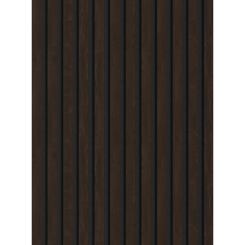 Mexen Lam-F Muster der akustischen Wandleisten 275 x 30 cm, Filz 8 mm, technisches Furnier, Ebenholz Braun - S105-022-S