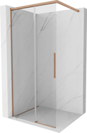 Mexen Rox Walk-in tuš stijena 80 x 200 cm, prozirno 8 mm, brušena bakar - 8C2-080-003-65-00