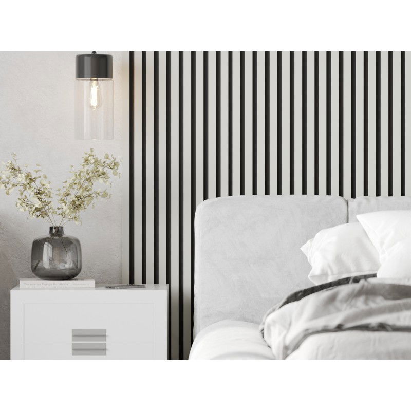 Mexen Lam-B sample of wall slats, HDF board 4 mm, White Matte - S100-051-S