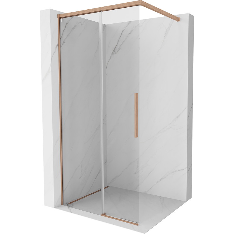 Mexen Rox dušisein Walk-in 120 x 200 cm, läbipaistev 8 mm, harjatud vask - 8C2-120-003-65-00