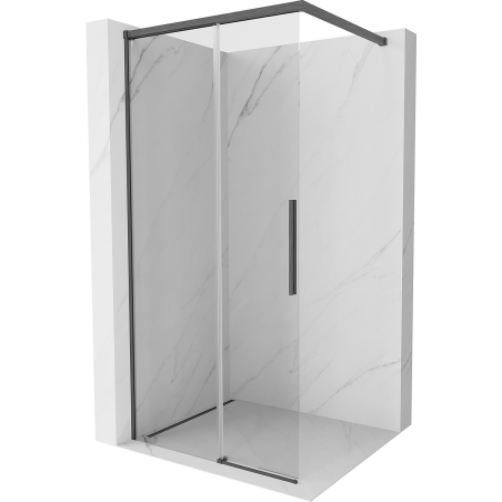 Mexen Rox ścianka prysznicowa Walk-in 85 x 200 cm, transparent 8 mm, gun gray szczotkowany - 8C2-085-003-66-00