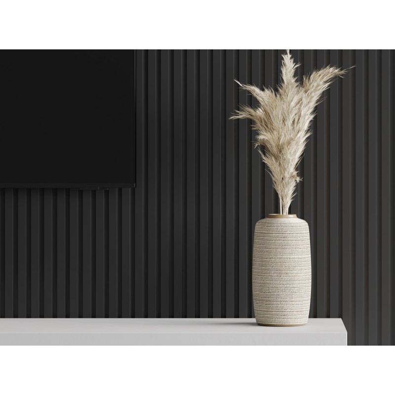 Mexen Lam-B δείγμα τοίχου λάμελας, πλάκα HDF 4 mm, Μαύρο Ματ - S100-053-S