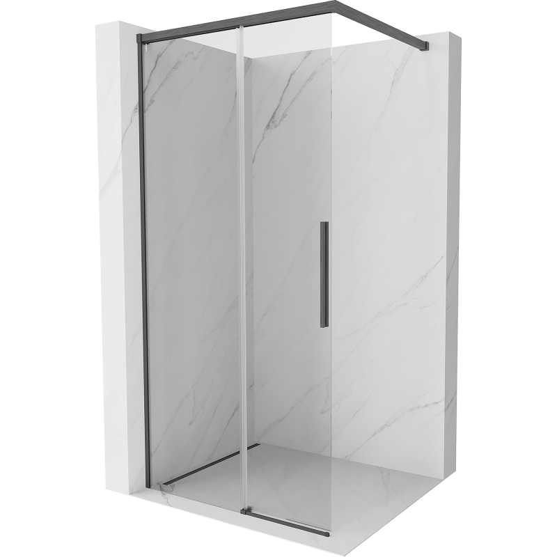 Mexen Rox ścianka prysznicowa Walk-in 95 x 200 cm, transparent 8 mm, gun gray szczotkowany - 8C2-095-003-66-00