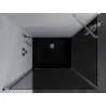 Mexen Pretoria hinged shower enclosure 80 x 70 cm, graphite, chrome + Flat tray, black - 852-080-070-01-40-4070