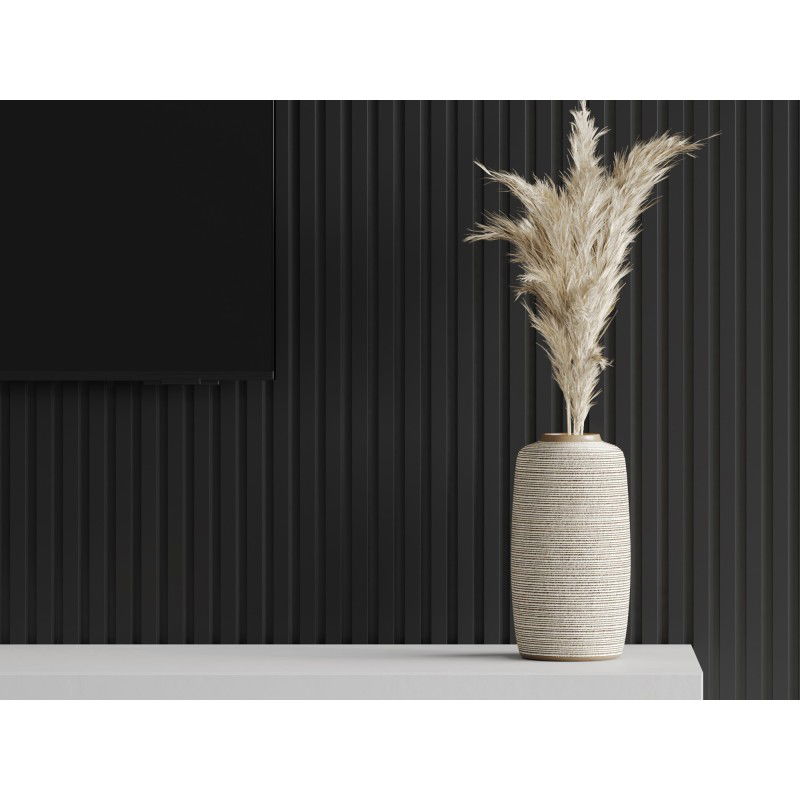 Mexen Lam-B wall slat sample, 4 mm HDF board, Black Gloss - S100-055-S