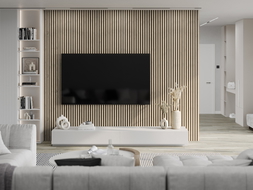 Mexen Lam-B Muster eines Wandlamellen 275 x 31,5 cm, HDF-Platte 4 mm, Perlen-Eiche - S100-058-S