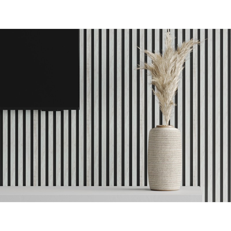 Mexen Lam-B échantillon de lamelles murales, panneau HDF 4 mm, Chêne Glacé - S100-061-S