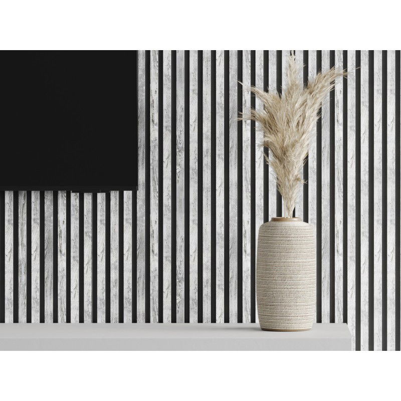 Mexen Lam-B sample of wall slats, 4 mm HDF board, Bleached Oak - S100-064-S