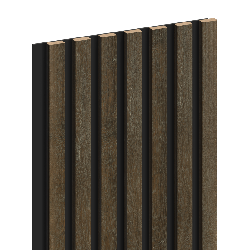 Mexen Lam-B Muster für Wandlamellen 275 x 31,5 cm, HDF-Platte 4 mm, Eiche Espresso - S100-065-S