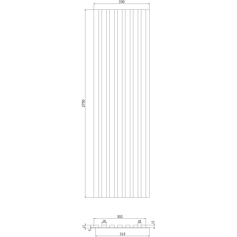 Mexen Lam-B vzorec stenskih lamel, plošča HDF 4 mm, Polarni hrast - S100-067-S