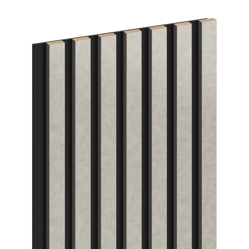 Mexen Lam-B Muster der Wandlamellen 275 x 31,5 cm, HDF-Platte 4 mm, Leinen Grau - S100-068-S