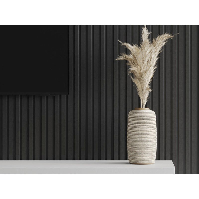 Mexen Lam-B sample of wall slats, 4 mm HDF board, Black Linen - S100-069-S