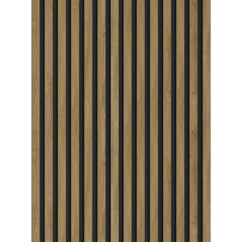 Mexen Lam-B Muster für Wandlamellen 275 x 31,5 cm, HDF-Platte 4 mm, Klassische Eiche - S100-072-S