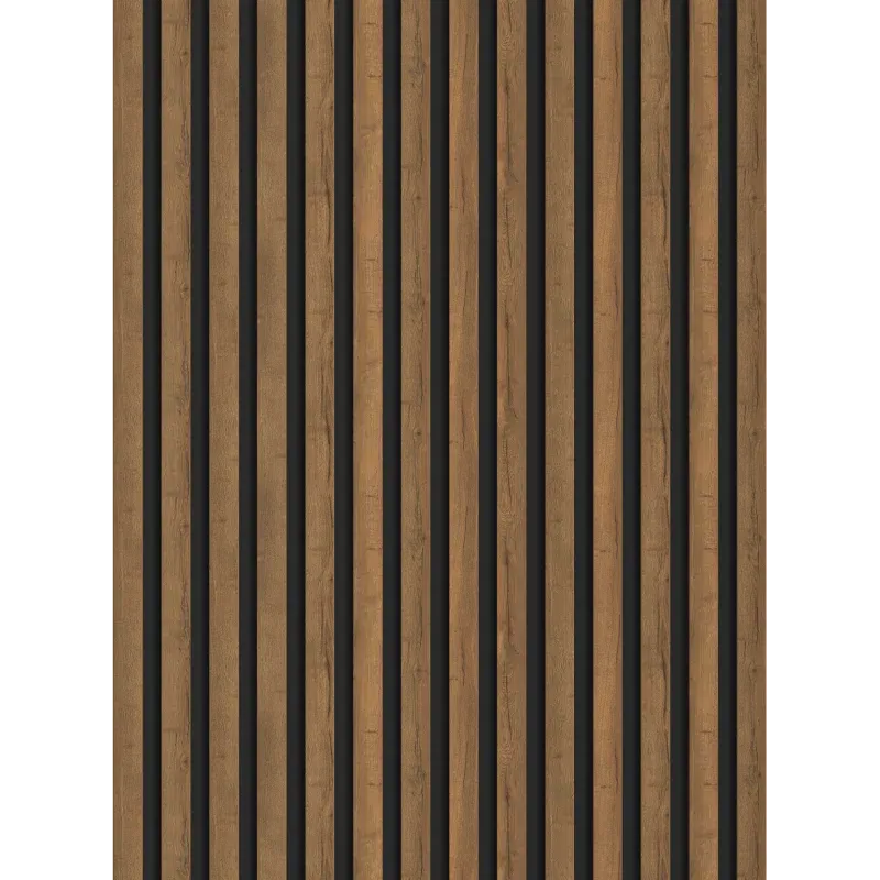 Mexen Lam-B Muster von Wandlamellen, HDF-Platte 4 mm, Mocca Eiche - S100-074-S