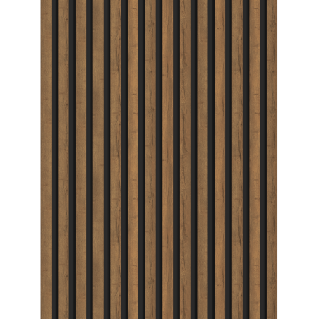 Mexen Lam-B Muster von Wandlamellen 275 x 31,5 cm, HDF-Platte 4 mm, Mocca Eiche - S100-074-S