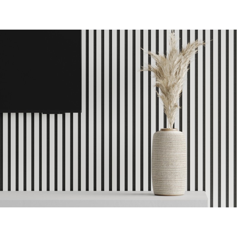 Mexen Lam-F sample of acoustic wall slats, 6 mm felt, Matte White - S105-051-S