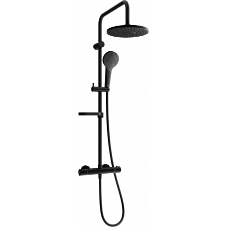 Mexen KX05 ensemble de douche en saillie avec pomme de douche et mitigeur thermostatique, noir - 771500591-70