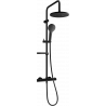 Mexen KX05 ensemble de douche en saillie avec pomme de douche et mitigeur thermostatique, noir - 771500591-70