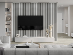 Mexen Lam-F Probe akustischer Wandlamellen, Filz 6 mm, Weiß Glanz - S105-054-S