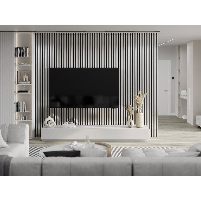 Mexen Lam-F sample of acoustic wall slats, felt 6 mm, Silver - S105-056-S