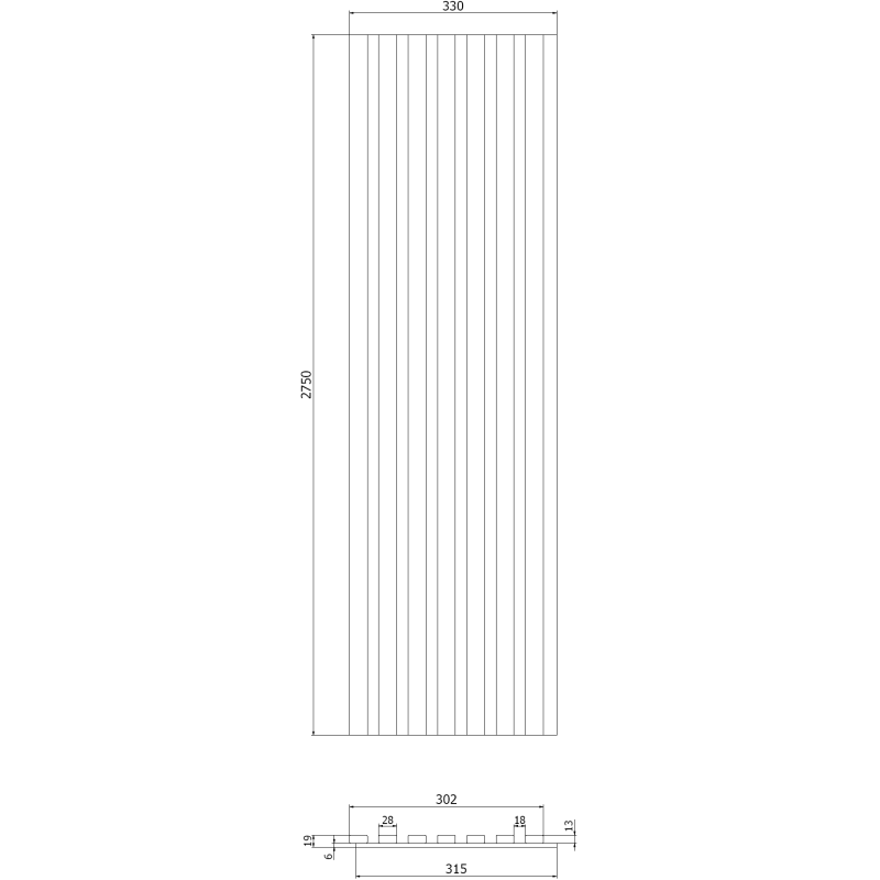 Mexen Lam-F Prouf vum akustesche Mauerrampelen, Filz 6 mm, Äisichen Eech - S105-061-S