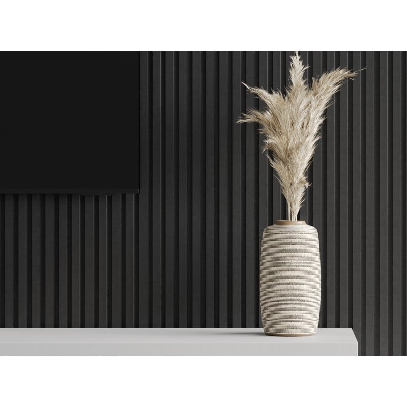 Mexen Lam-F Probe der akustischen Wandlamellen 275 x 31,5 cm, Filz 6 mm, schwarzes Leinen - S105-069-S