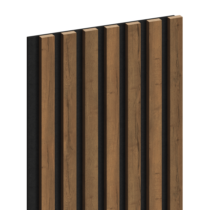 Mexen Lam-F Probe der akustischen Wandlamellen 275 x 31,5 cm, Filz 6 mm, Mocca Eiche - S105-074-S