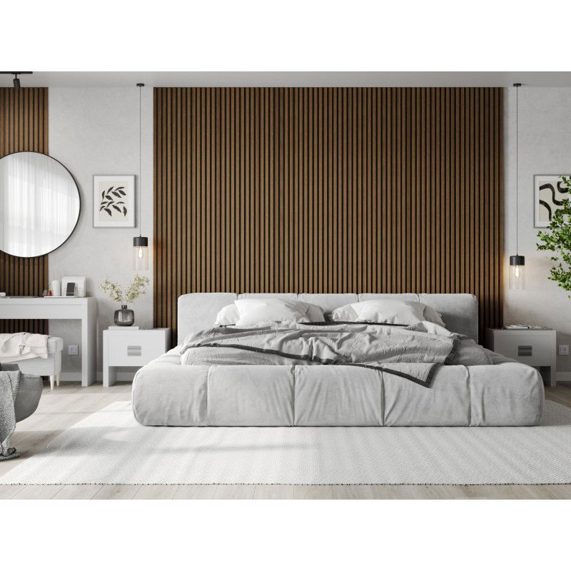 Mexen Lam-F sample of acoustic wall slats, 6 mm felt, Mocca Oak - S105-074-S