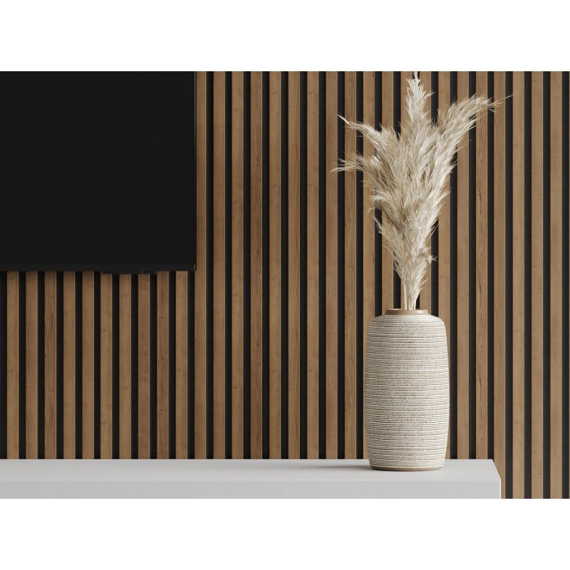 Mexen Lam-F Probe der akustischen Wandlamellen 275 x 31,5 cm, Filz 6 mm, Mocca Eiche - S105-074-S