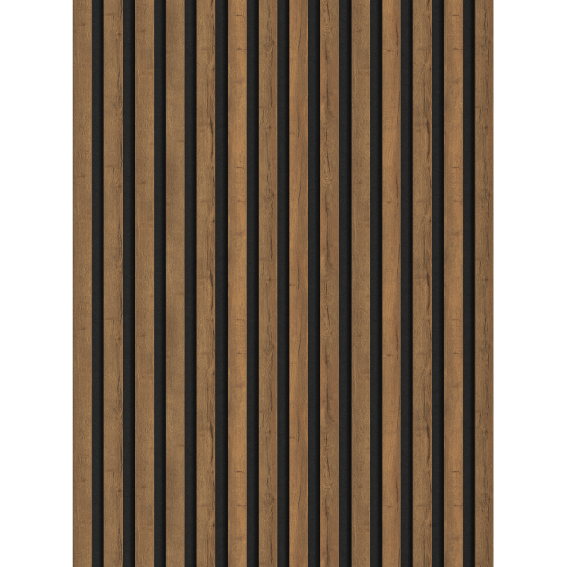 Mexen Lam-F sample of acoustic wall slats, 6 mm felt, Mocca Oak - S105-074-S