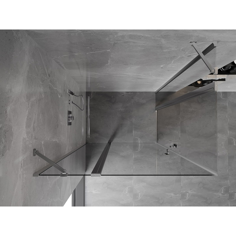 Mexen Mist Duo dušinurk 80 x 70 cm, läbipaistev, kroom - 8A4-080-070-01-00