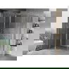 Mexen Mist Duo Duschkabine schwenkbar 95 x 70 cm, transparent, Chrom - 8A4-095-070-01-00