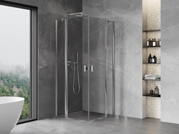 Mexen Mist Duo Duschkabine Schwingtür 75 x 75 cm, transparent, chrom - 8A4-075-075-01-00