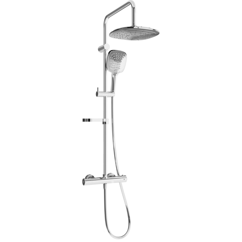 Mexen KX17 Aufputz-Duschset mit Regenbrause und Thermostatarmatur, Chrom - 771501791-00