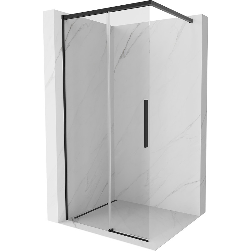 Mexen Rox dušisein Walk-in 120 x 200 cm, läbipaistev 8 mm, must - 8C2-120-003-70-00