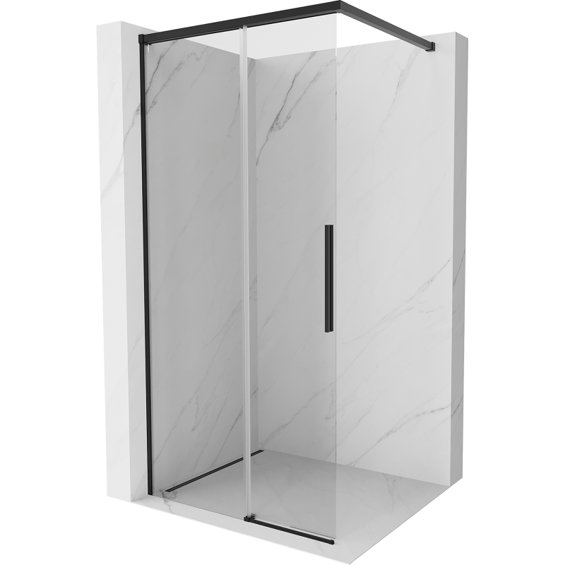 Mexen Rox ścianka prysznicowa Walk-in 120 x 200 cm, transparent 8 mm, czarna - 8C2-120-003-70-00