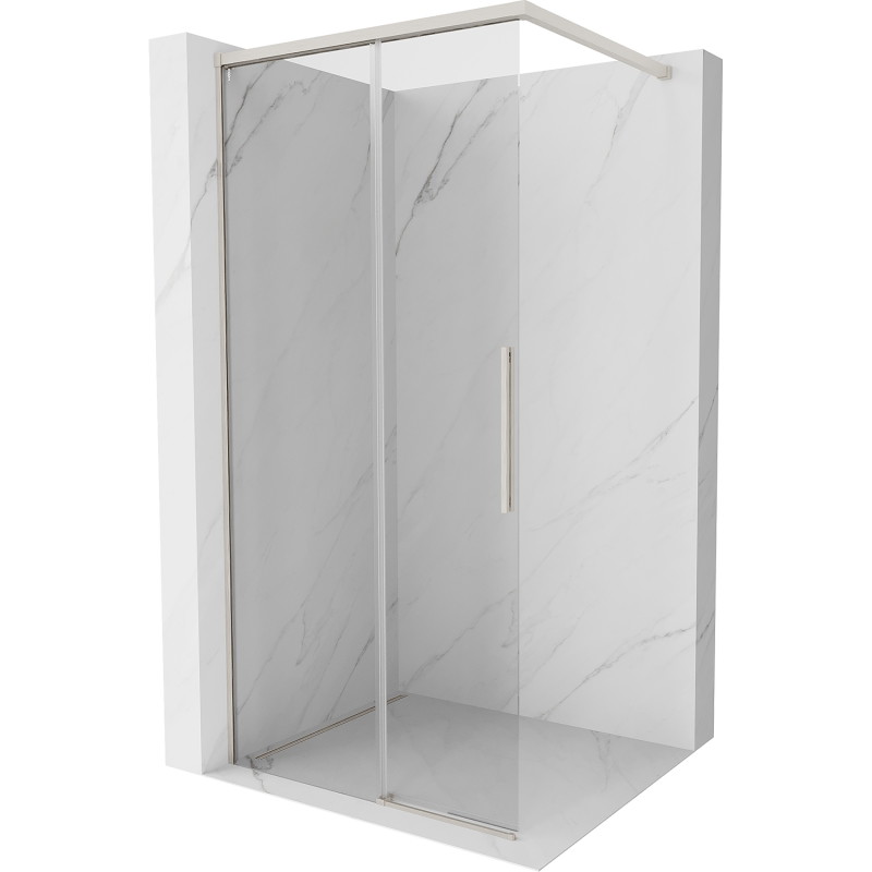 Mexen Rox Duschwand Walk-in 80 x 200 cm, transparent 8 mm, gebürsteter Nickel - 8C2-080-003-97-00