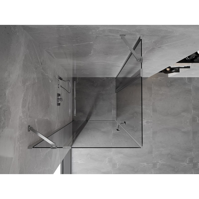 Mexen Mist Duo kabina prysznicowa uchylna 110 x 110 cm, transparent, chrom - 8A4-110-110-01-00