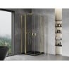 Mexen Mist Duo cabina doccia a battente 70 x 70 cm, trasparente, oro - 8A4-070-070-50-00