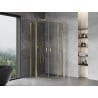Mexen Mist Duo kabina prysznicowa uchylna 75 x 75 cm, transparent, złota - 8A4-075-075-50-00